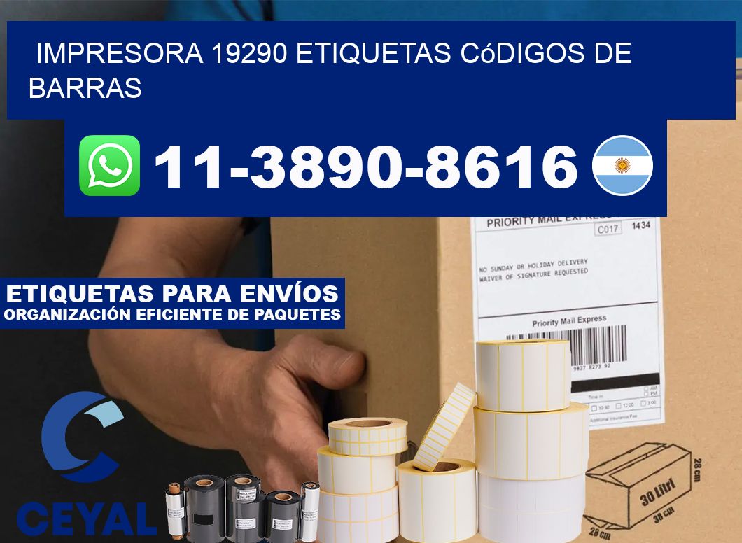 impresora 19290 etiquetas códigos de barras