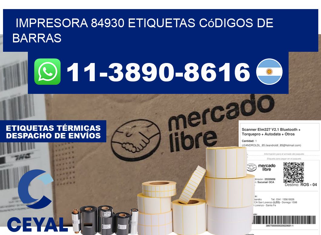 impresora 84930 etiquetas códigos de barras