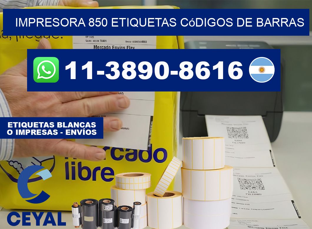 impresora 850 etiquetas códigos de barras