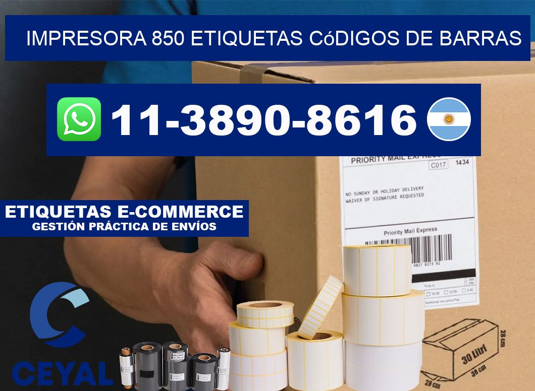 impresora 850 etiquetas códigos de barras