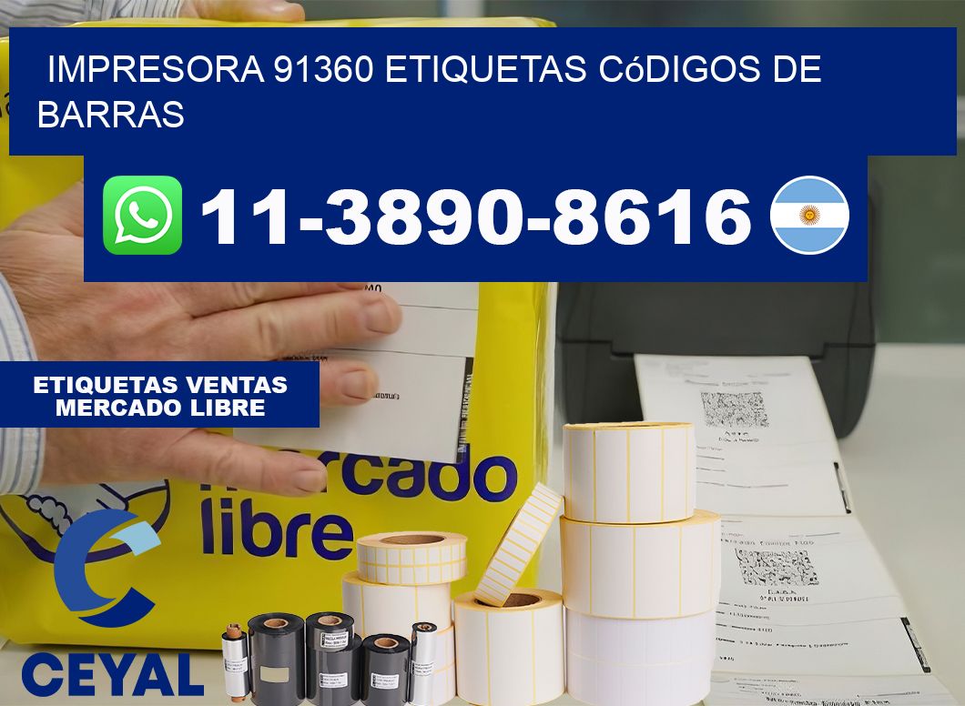 impresora 91360 etiquetas códigos de barras