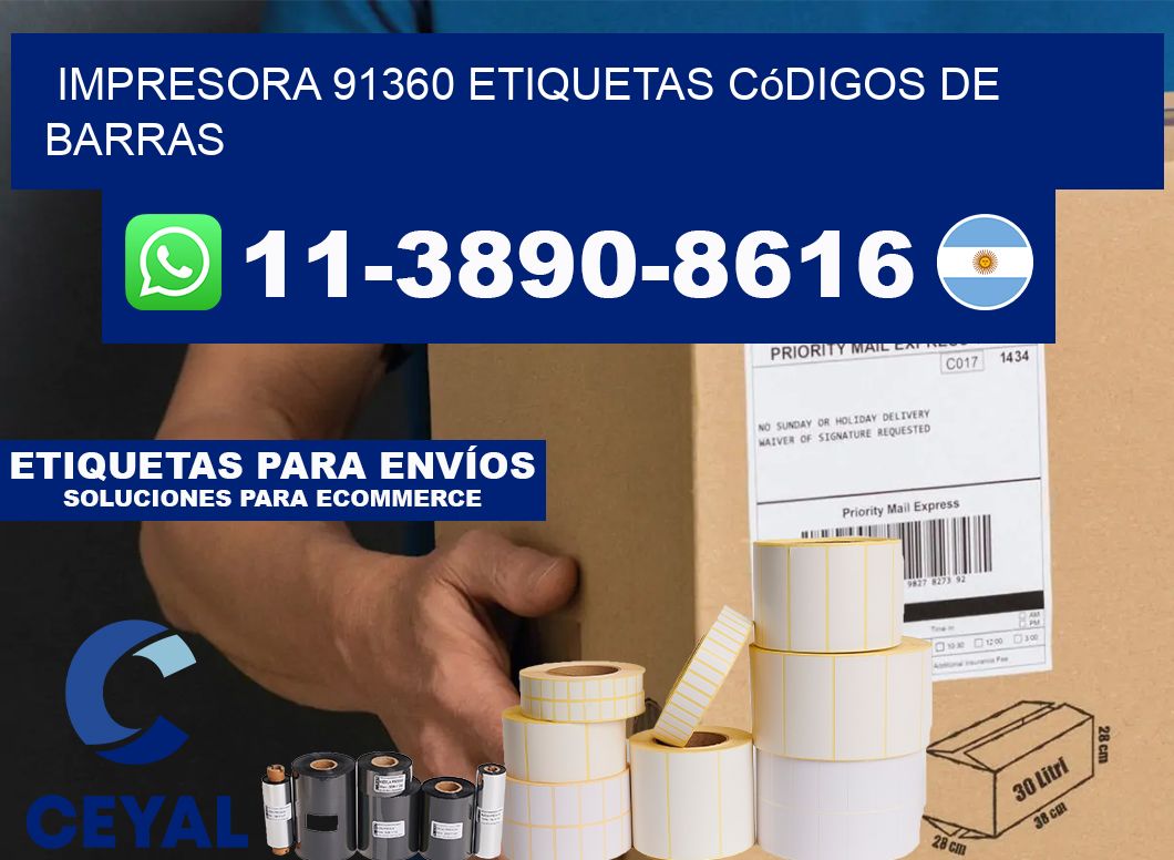 impresora 91360 etiquetas códigos de barras