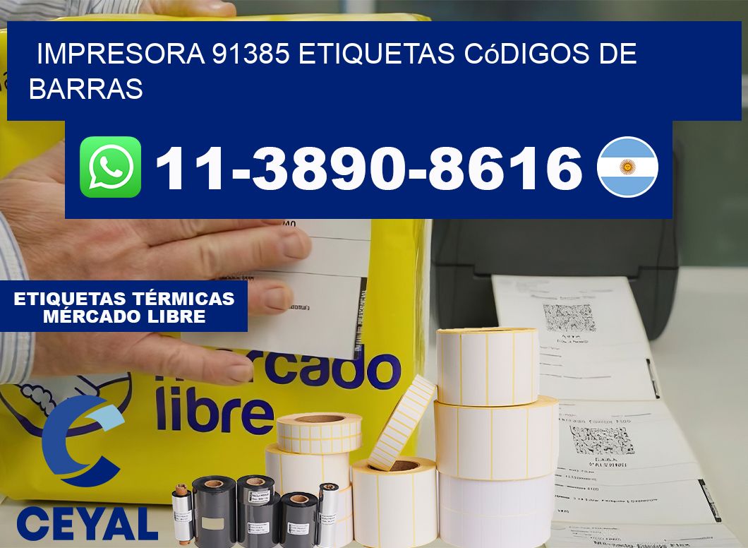 impresora 91385 etiquetas códigos de barras