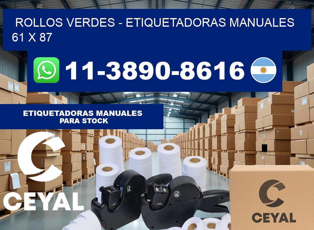 rollos verdes – Etiquetadoras Manuales  61 x 87