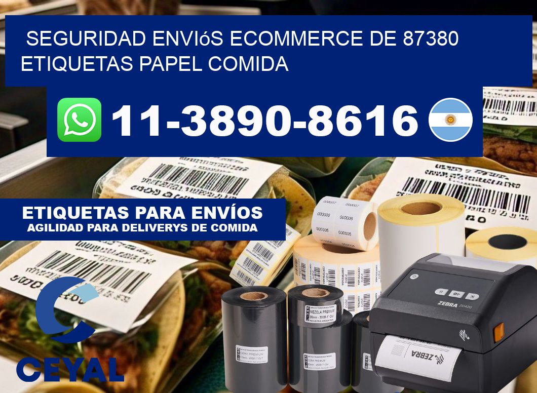 seguridad enviós ecommerce de 87380 etiquetas papel comida