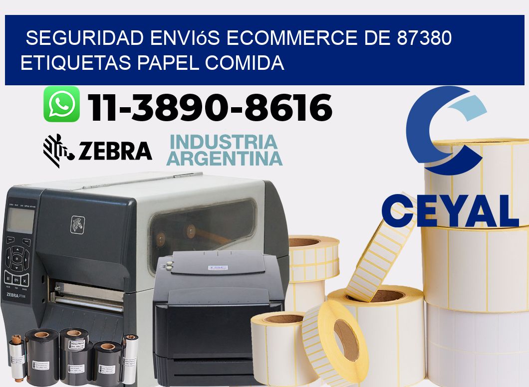 seguridad enviós ecommerce de 87380 etiquetas papel comida