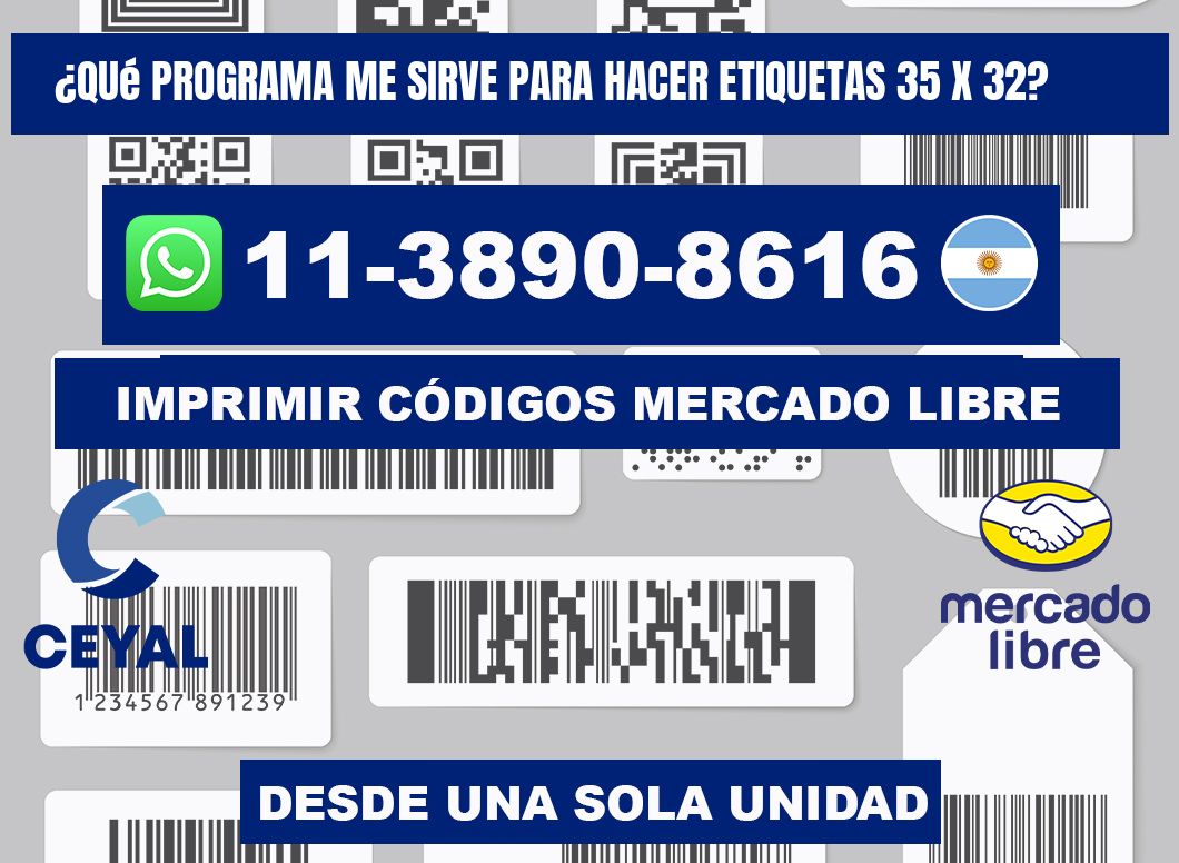 ¿Qué programa me sirve para hacer etiquetas 35 x 32?