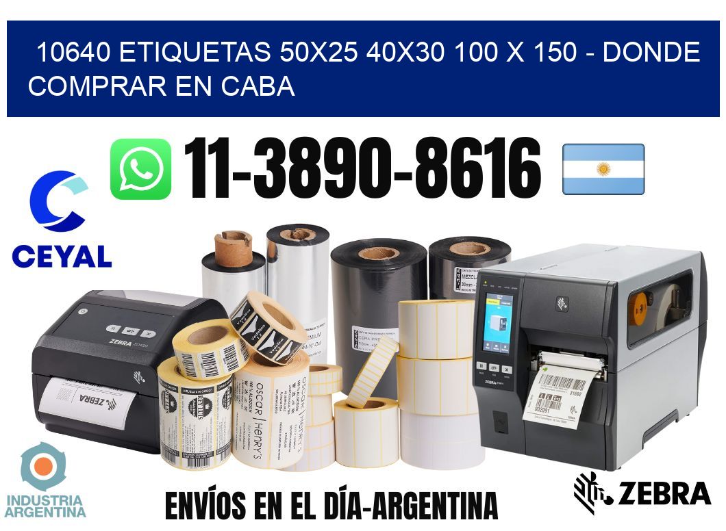 10640 etiquetas 50x25 40x30 100 x 150 - Donde Comprar en Caba