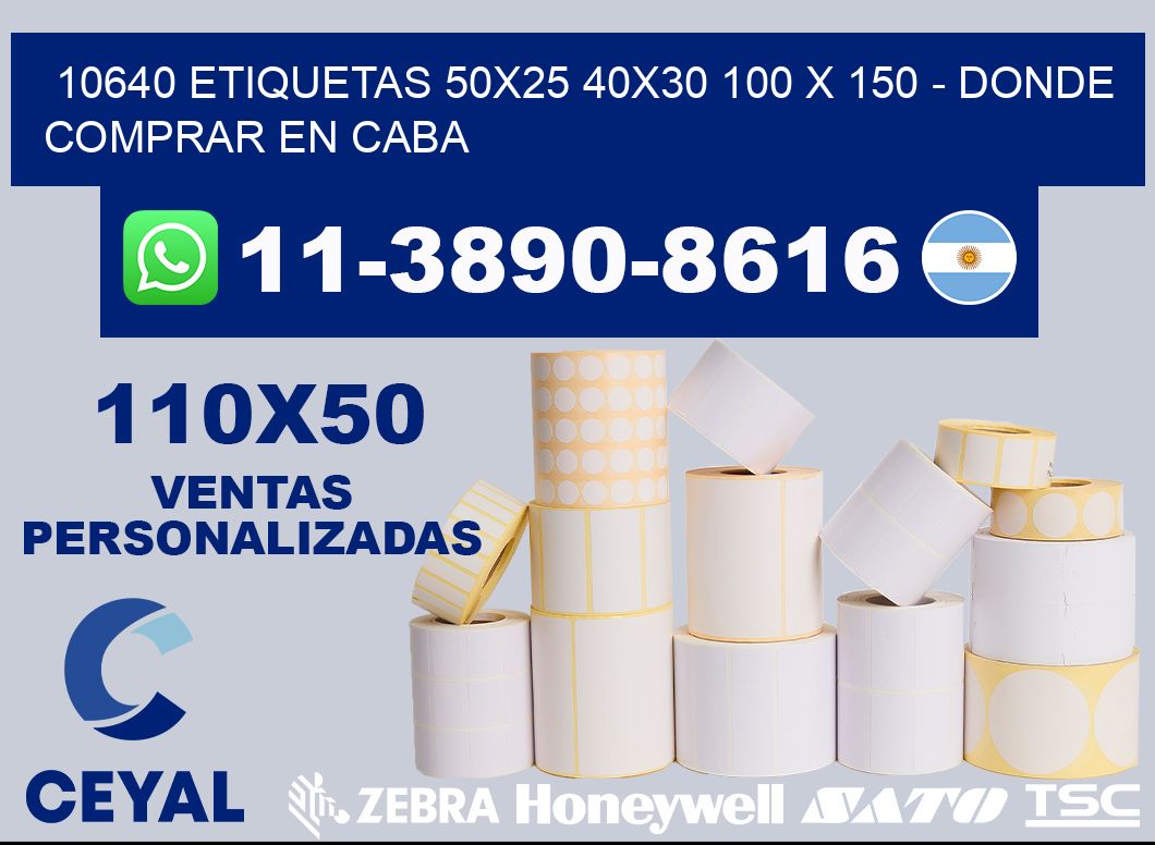 10640 etiquetas 50x25 40x30 100 x 150 - Donde Comprar en Caba