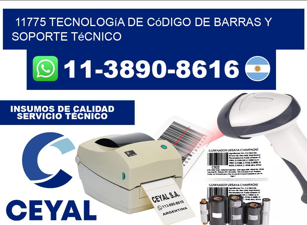 11775 Tecnología de Código de Barras y Soporte Técnico