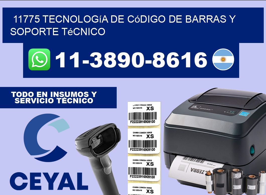 11775 Tecnología de Código de Barras y Soporte Técnico
