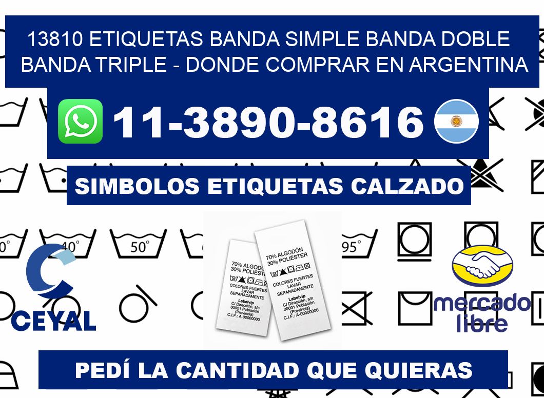 13810 etiquetas banda simple banda doble banda triple - Donde Comprar en Argentina