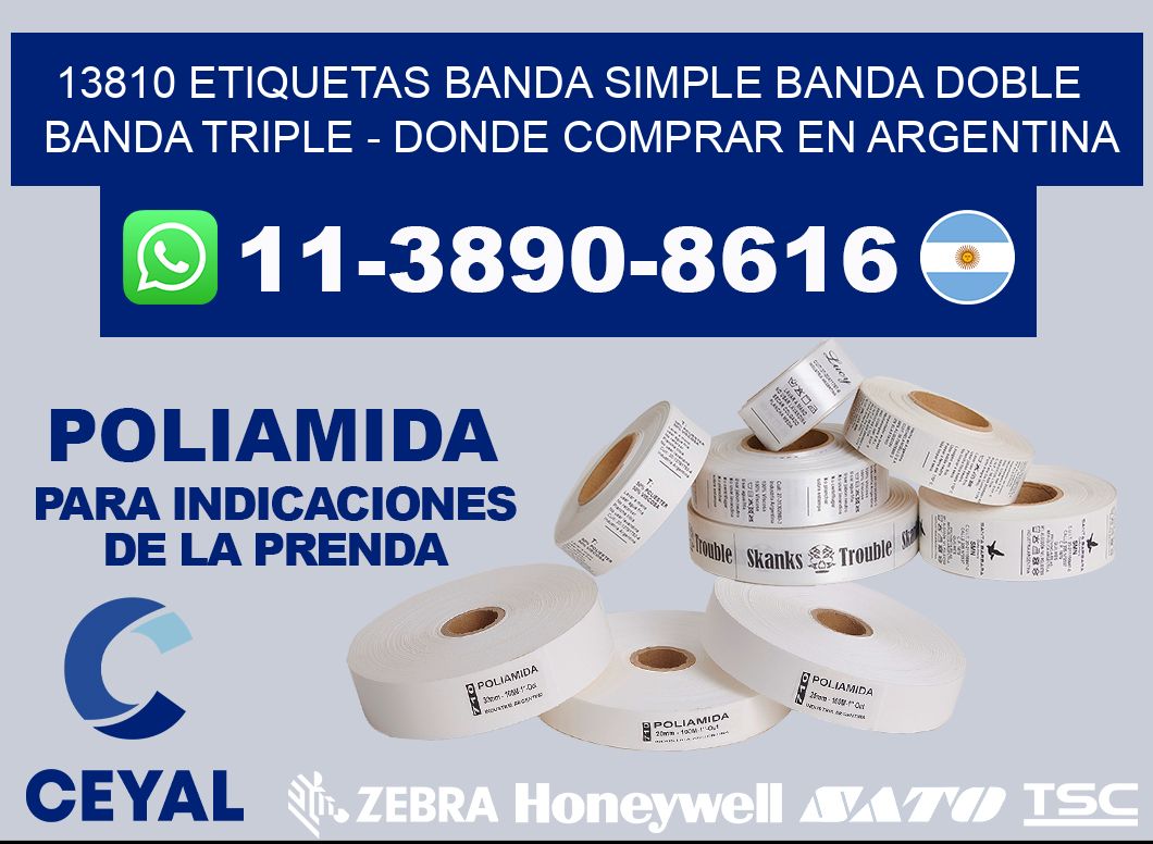 13810 etiquetas banda simple banda doble banda triple - Donde Comprar en Argentina