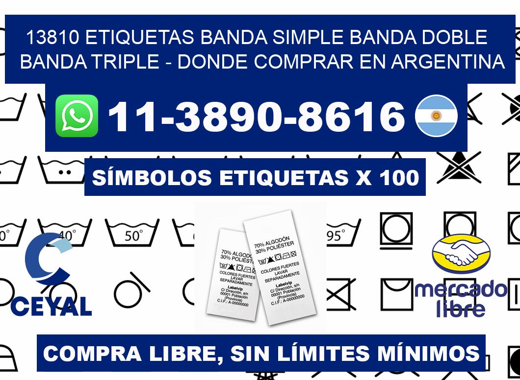 13810 etiquetas banda simple banda doble banda triple - Donde Comprar en Argentina