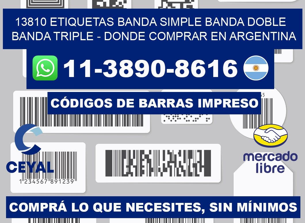 13810 etiquetas banda simple banda doble banda triple - Donde Comprar en Argentina
