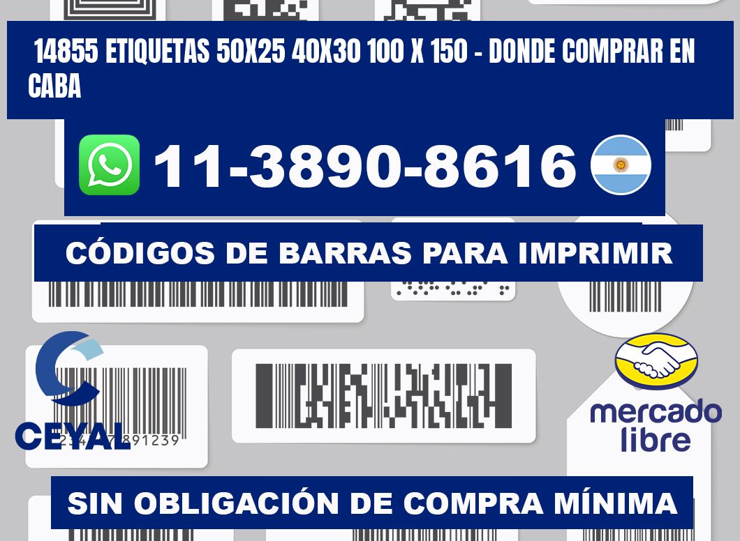 14855 etiquetas 50x25 40x30 100 x 150 - Donde Comprar en Caba