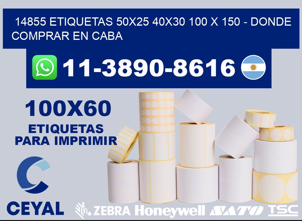 14855 etiquetas 50x25 40x30 100 x 150 - Donde Comprar en Caba