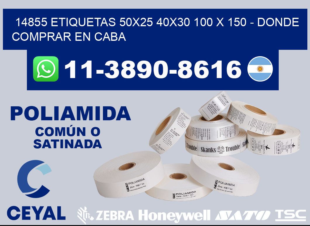 14855 etiquetas 50x25 40x30 100 x 150 - Donde Comprar en Caba