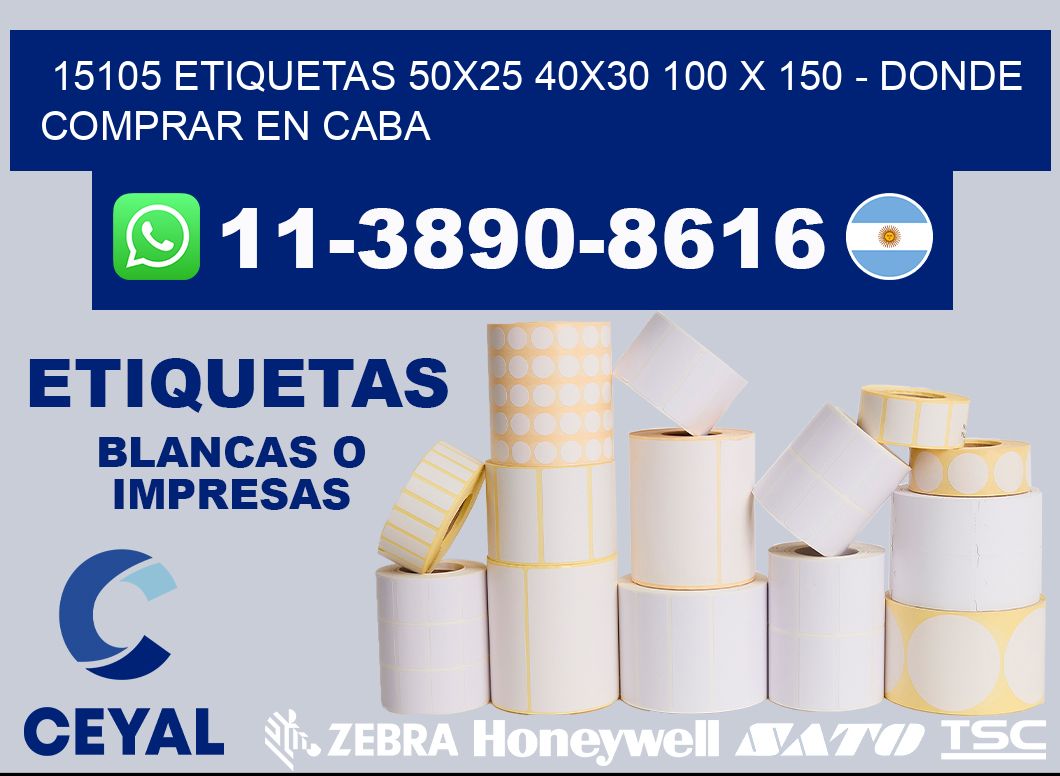 15105 etiquetas 50x25 40x30 100 x 150 - Donde Comprar en Caba