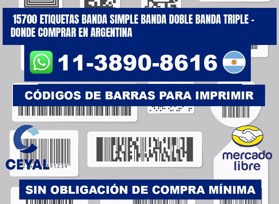 15700 etiquetas banda simple banda doble banda triple - Donde Comprar en Argentina