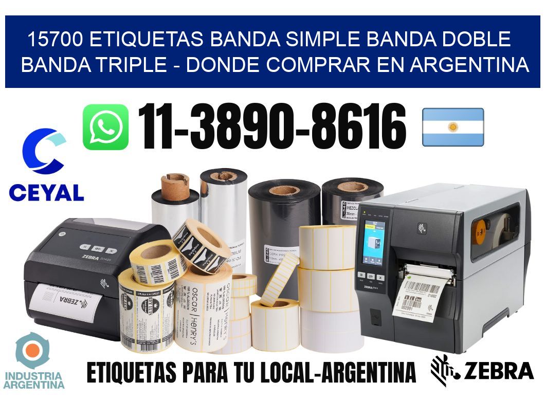 15700 etiquetas banda simple banda doble banda triple - Donde Comprar en Argentina