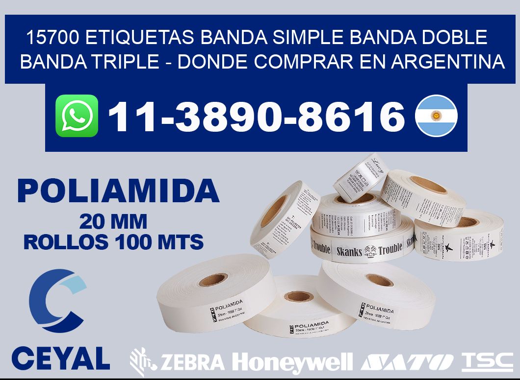 15700 etiquetas banda simple banda doble banda triple - Donde Comprar en Argentina