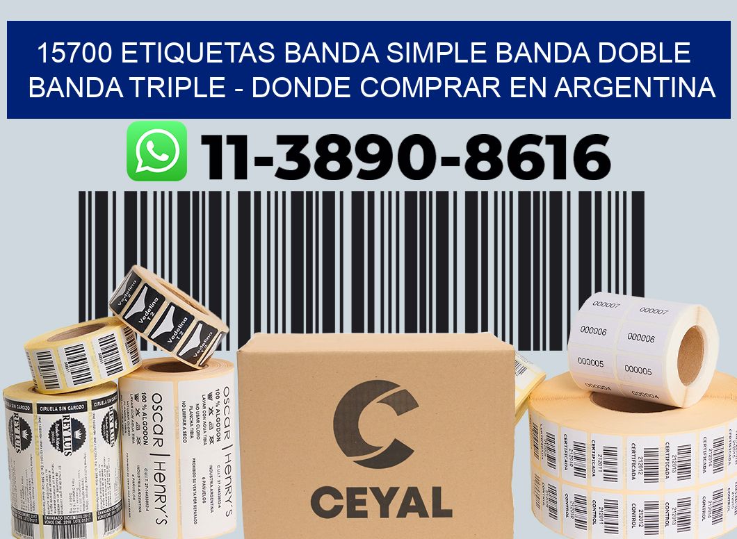 15700 etiquetas banda simple banda doble banda triple - Donde Comprar en Argentina