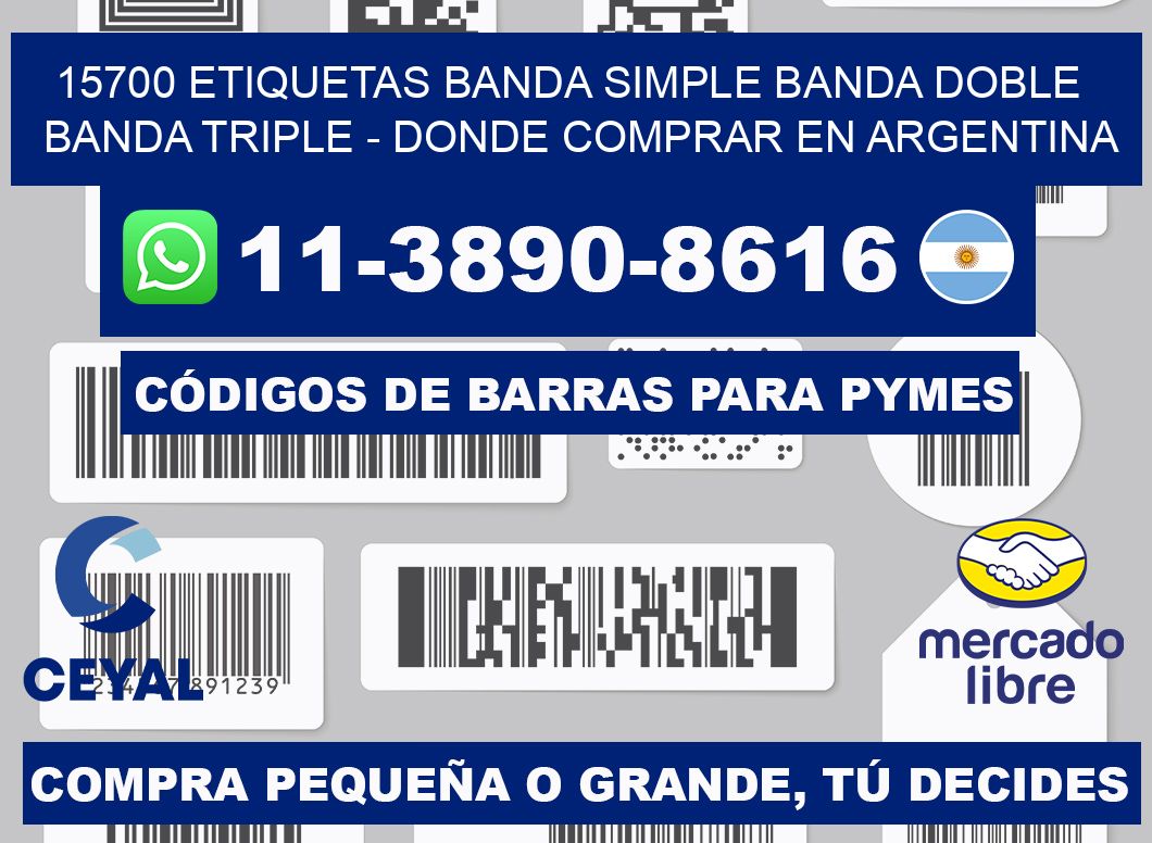15700 etiquetas banda simple banda doble banda triple - Donde Comprar en Argentina