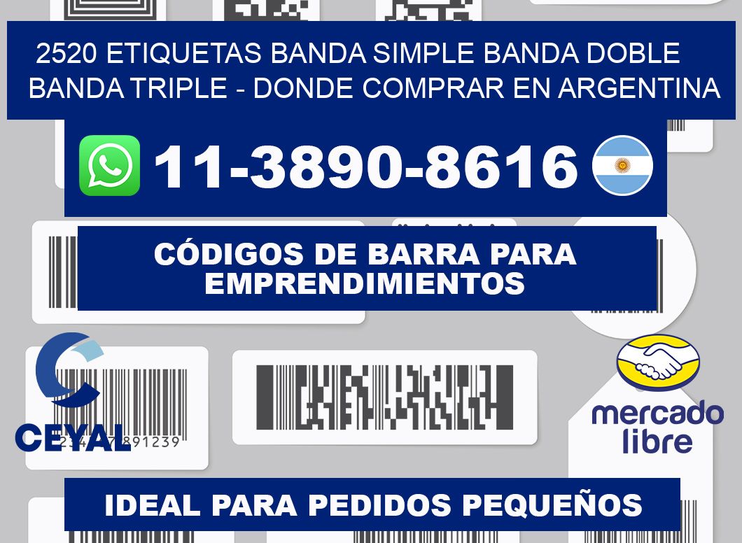 2520 etiquetas banda simple banda doble banda triple - Donde Comprar en Argentina