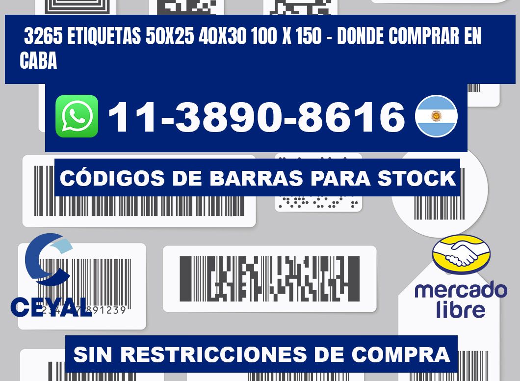 3265 etiquetas 50x25 40x30 100 x 150 - Donde Comprar en Caba
