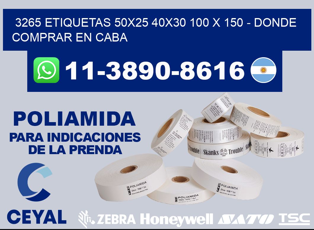 3265 etiquetas 50x25 40x30 100 x 150 - Donde Comprar en Caba