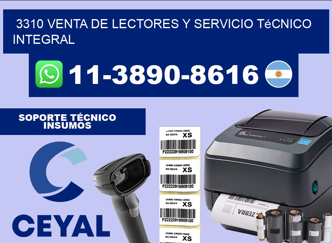 3310 Venta de Lectores y Servicio Técnico Integral