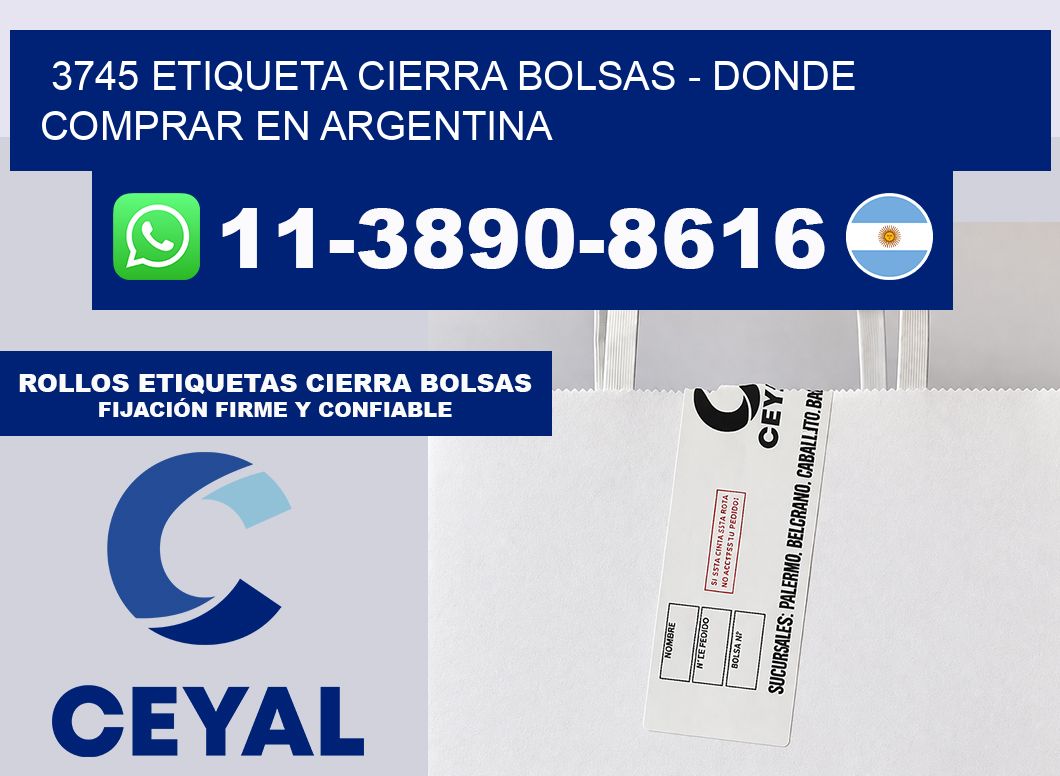 3745 etiqueta Cierra Bolsas – Donde Comprar en Argentina