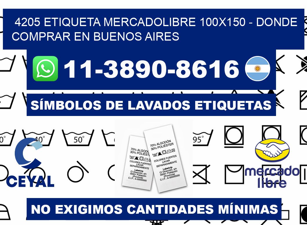 4205 etiqueta MercadoLibre 100x150 - Donde Comprar en Buenos Aires