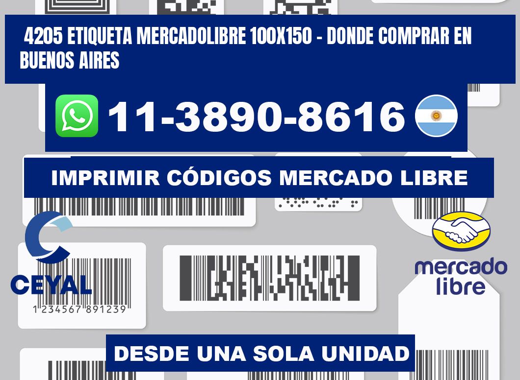 4205 etiqueta MercadoLibre 100x150 - Donde Comprar en Buenos Aires