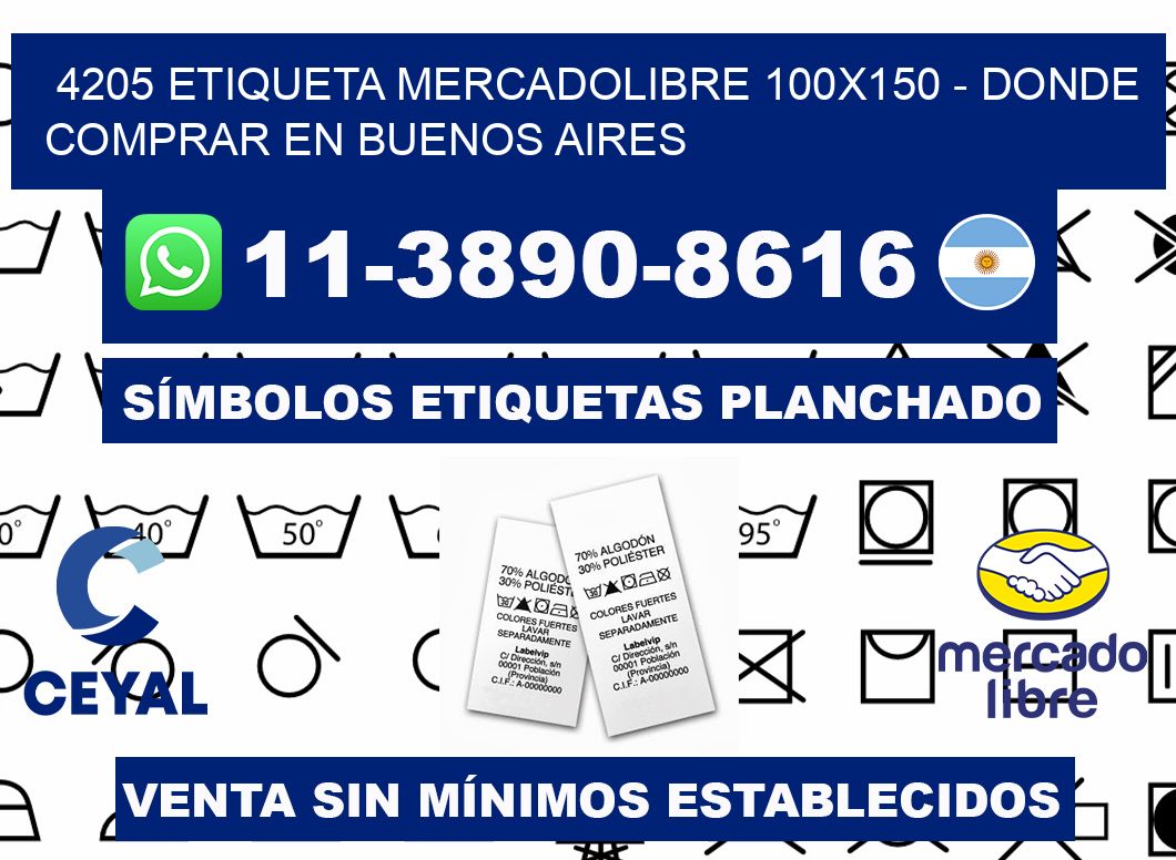 4205 etiqueta MercadoLibre 100x150 - Donde Comprar en Buenos Aires