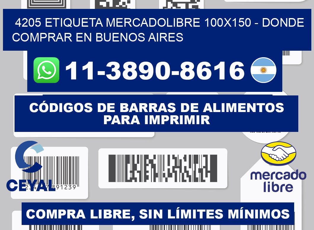 4205 etiqueta MercadoLibre 100x150 - Donde Comprar en Buenos Aires