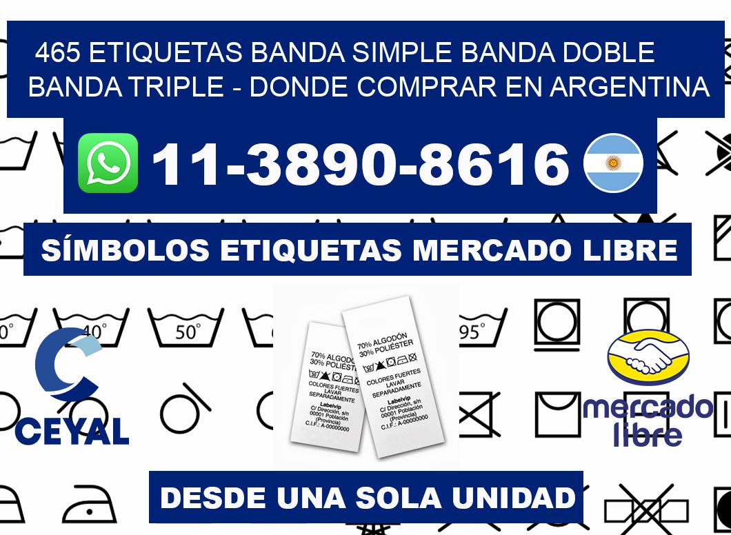 465 etiquetas banda simple banda doble banda triple - Donde Comprar en Argentina