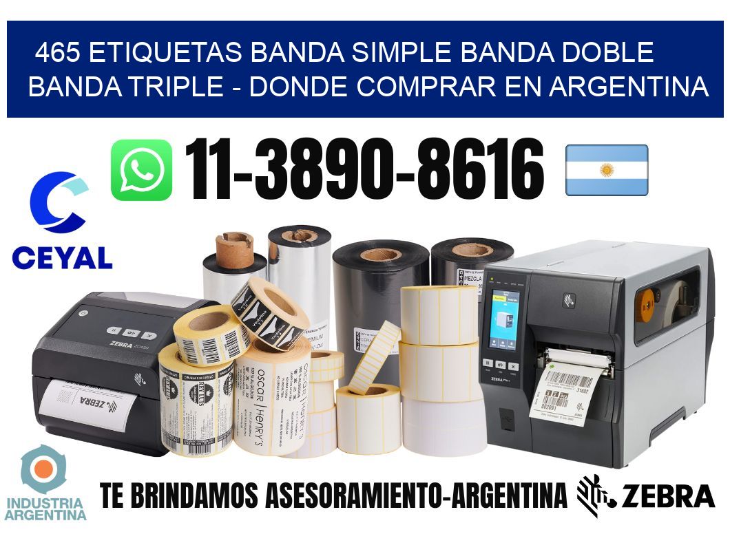 465 etiquetas banda simple banda doble banda triple - Donde Comprar en Argentina