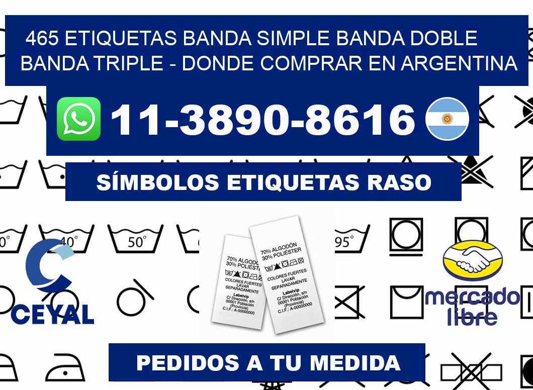 465 etiquetas banda simple banda doble banda triple - Donde Comprar en Argentina