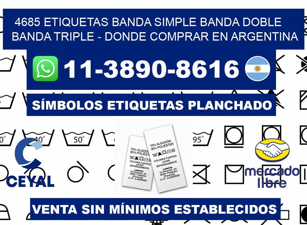 4685 etiquetas banda simple banda doble banda triple - Donde Comprar en Argentina