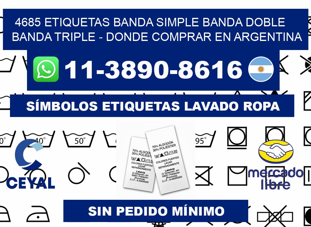 4685 etiquetas banda simple banda doble banda triple - Donde Comprar en Argentina