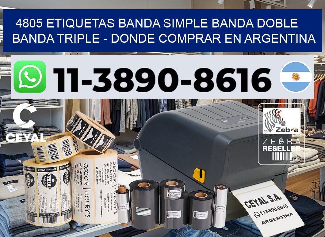4805 etiquetas banda simple banda doble banda triple – Donde Comprar en Argentina
