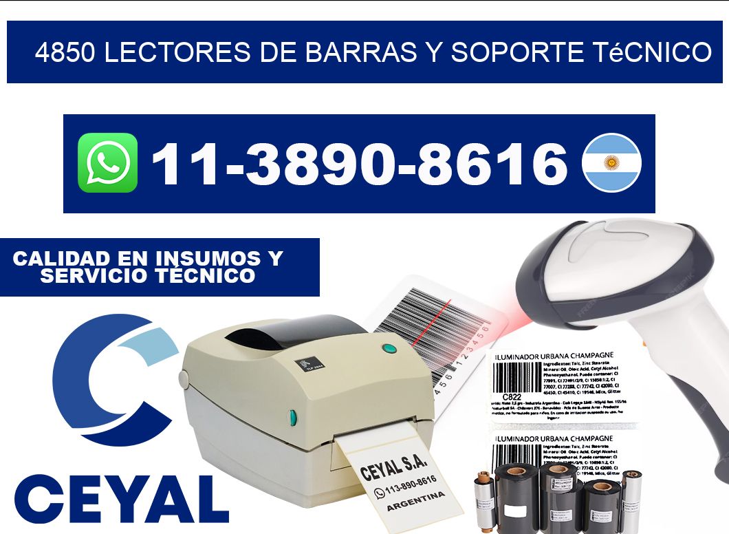 4850 Lectores de barras y Soporte Técnico