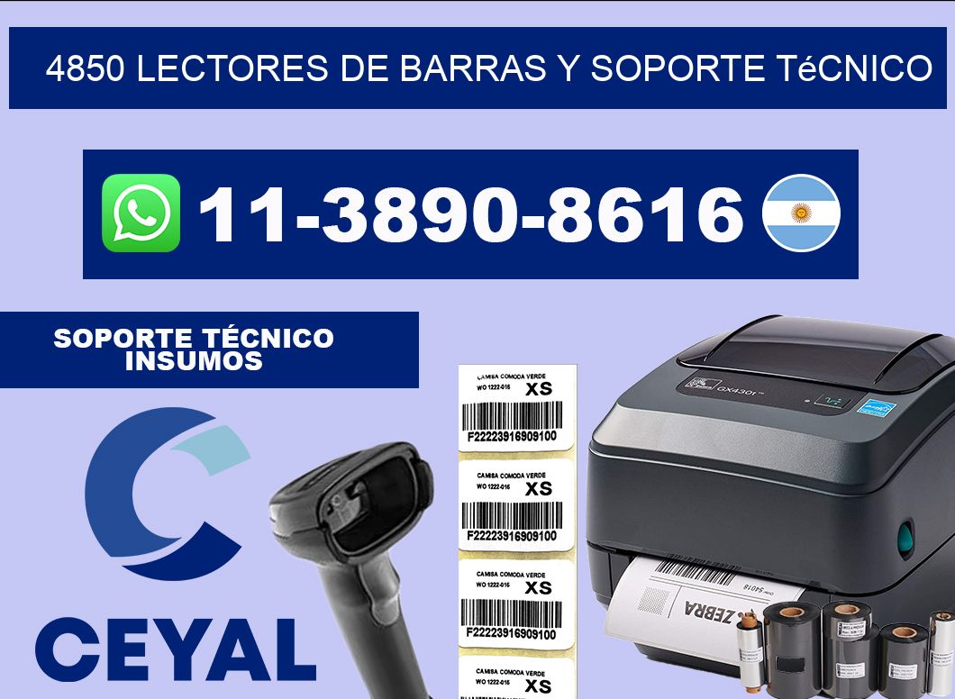 4850 Lectores de barras y Soporte Técnico