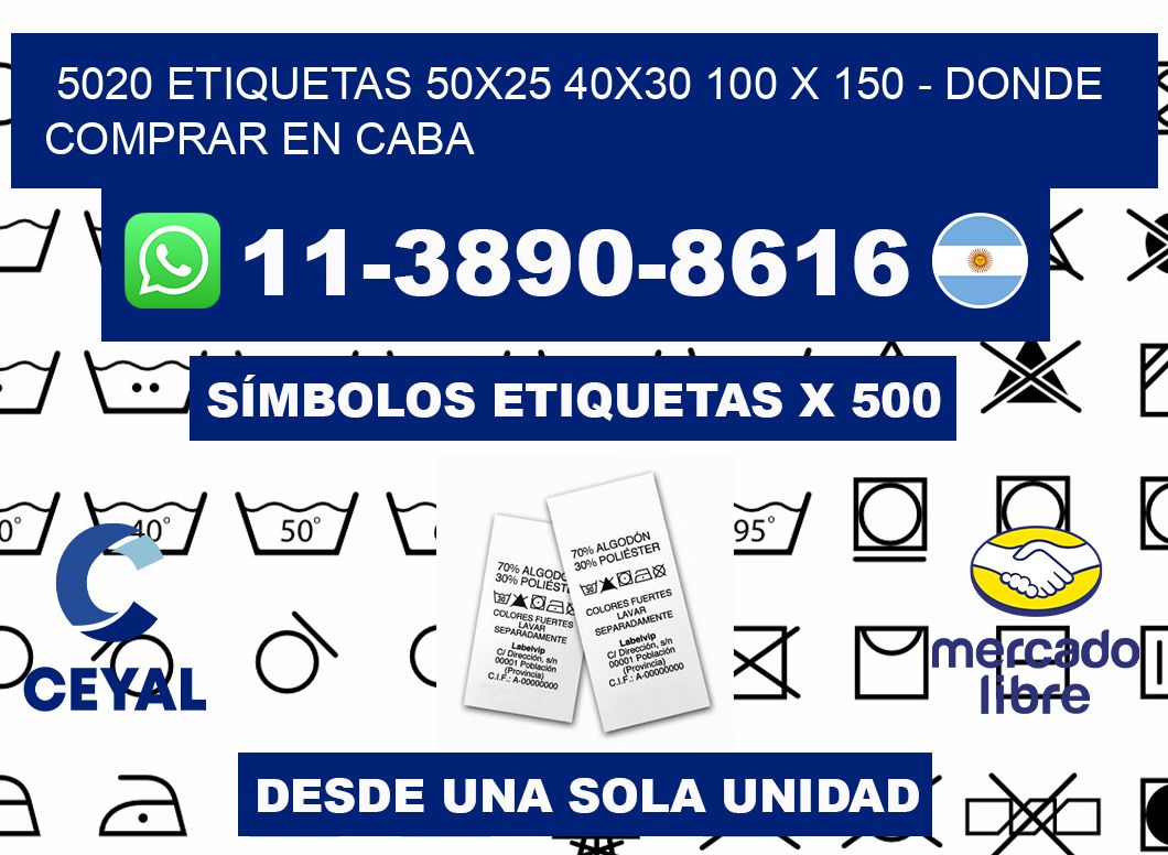 5020 etiquetas 50x25 40x30 100 x 150 - Donde Comprar en Caba