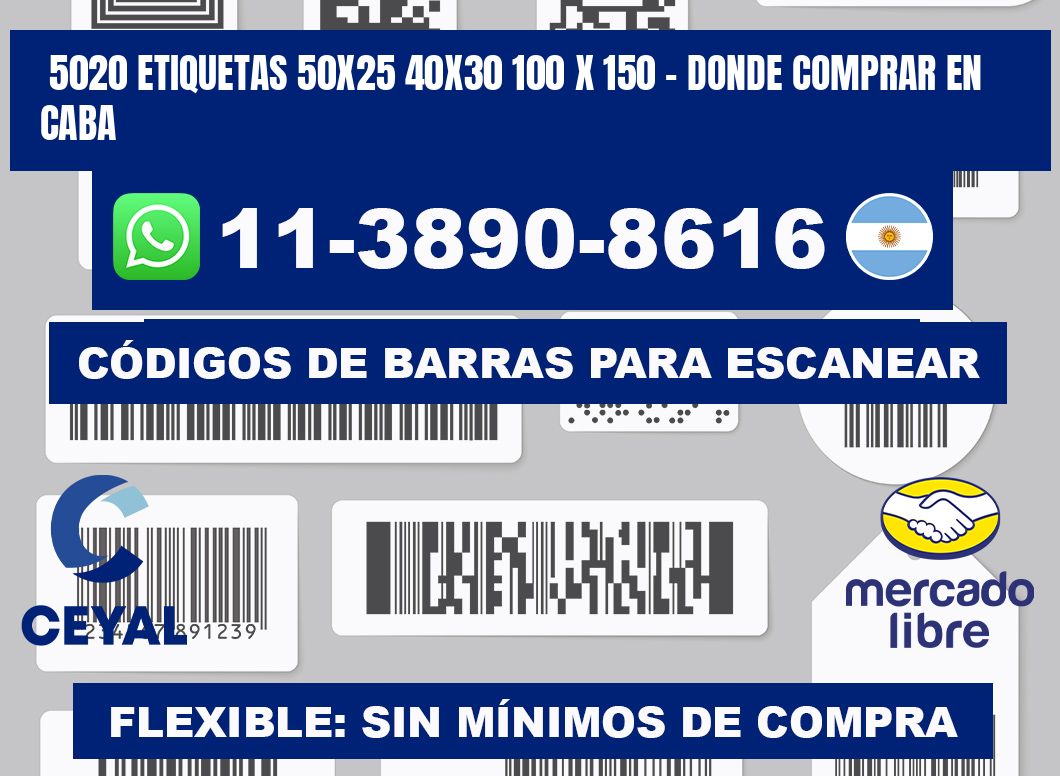 5020 etiquetas 50x25 40x30 100 x 150 - Donde Comprar en Caba