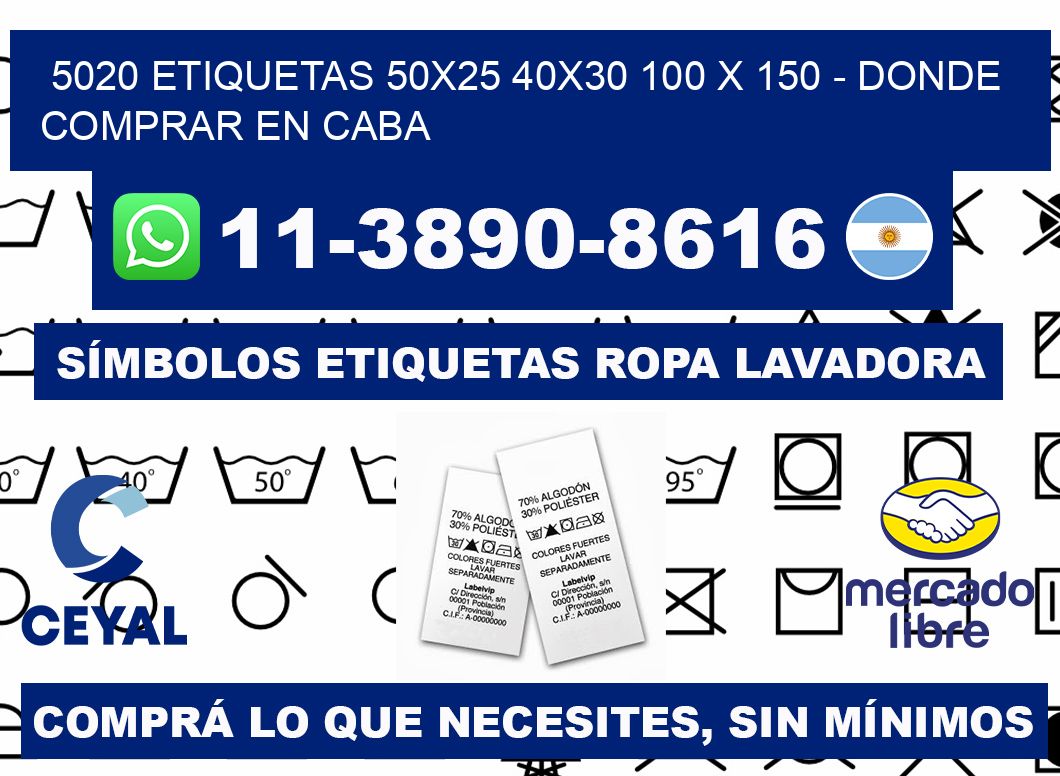 5020 etiquetas 50x25 40x30 100 x 150 - Donde Comprar en Caba