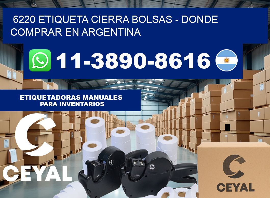 6220 etiqueta Cierra Bolsas – Donde Comprar en Argentina