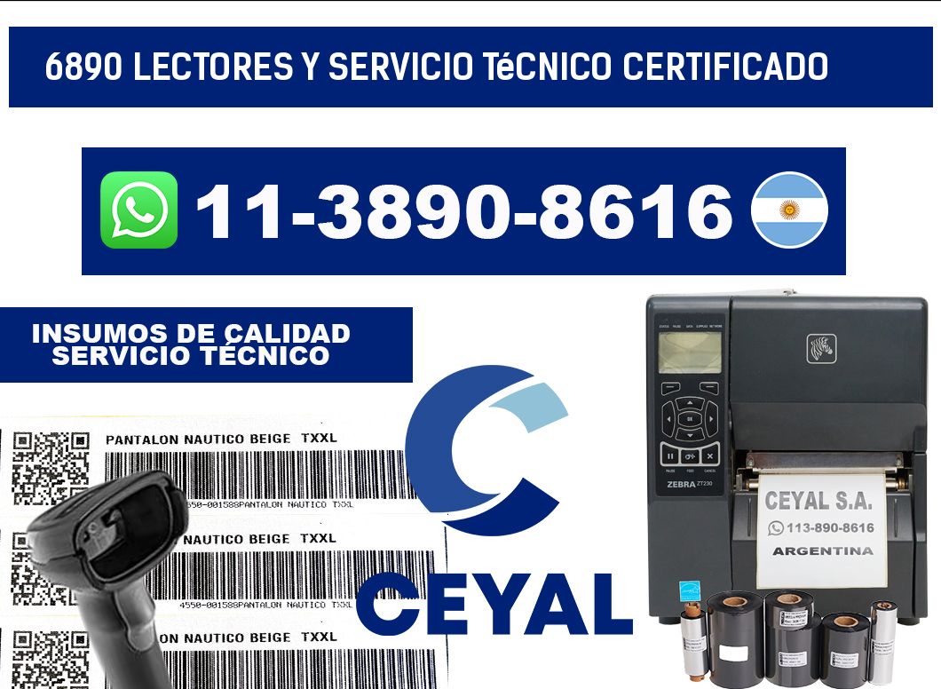 6890 Lectores y Servicio Técnico Certificado